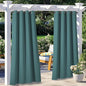 NICETOWN 2 Panels Outdoor Blackout Curtains for Patio Waterproof, Thermal Insulated Stainless Steel Rustproof Grommet Blackout Indoor Outdoor Curtains/Drapes for Arbor, Teal, W52 x L95
