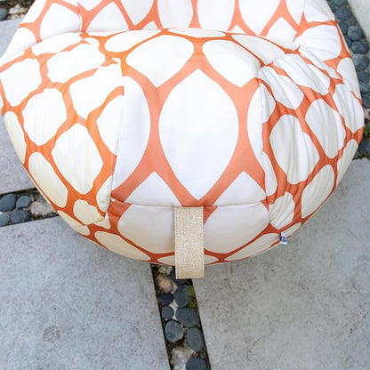 Big Joe Tuffet Weatherproof Bean Bag Chair, Paprika Bella Sunmax, Durable Weather Resistant Fabric, 2.5 feet Teardrop