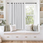 NICETOWN Room Darkening Greyish White Curtain for Bedroom, Grommet Thermal Insulated Room Divider Light Blocking Window Treatment Privacy Drapes, 1 Panel, W100 x L63