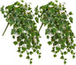 Hollyone 2pcs Artificial Hanging Plants 24" Fake Ivy Vine Faux Ivy Leaves Hanging Plant Greenery for Wall House Room Patio Indoor Outdoor Home Shelf Office Wedding Decor, UV Resistant