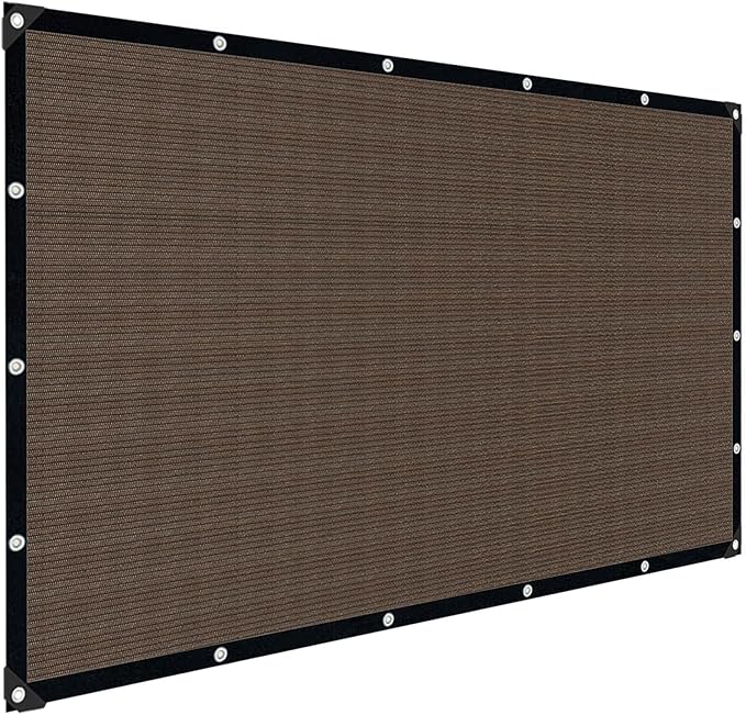 Mocha Sun Shade Cloth,Pergola Shade Cover with Reinforced Grommets,90% Shade Fabric Fence Privacy Screen Balcony,Pergola Shade Cover Canopy Garden Carport Porch Deck Patio Shade Cover,10x10FT