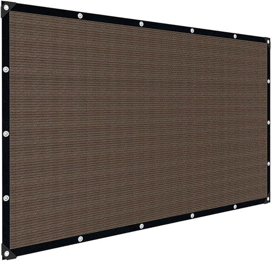 Sun Shade Cloth with Grommets,90% UV Protection Shade Fabric,Pergola Shade Cover Canopy Fence Privacy Screen Balcony,Brown Sunshades for Patio Pergola Garden Backyard Outdoor,Mocha-20x20FT