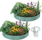 Galvanized Metal Planter Raised Garden Bed Kit for Gardening Outdoor Garden Box Raised Flower Bed 2PC Green 3X3X1FT