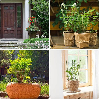 4 Pack Plant Support Tomato Cages for Garden, 18 Inches Small Tomato Cages and Supports with Adjustable Rings for Garden Pots, Plant Stakes Tomato Trellis Rings for Climbing Plants