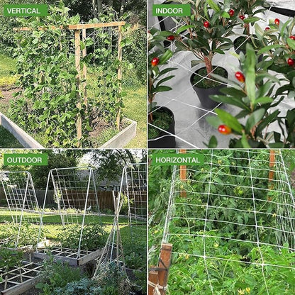 Trellis Netting, CANAGROW Heavy-Duty Garden Plant Trellis Netting for Climbing Plants, Outdoor Indoor Grow Net for Beans Tomatoes Peas Pumpkin Flowers, 6x15ft, 1 Pack