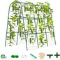 Cucumber Trellis for Raised Bed, U-Shape Garden Trellis for Climbing Plants Outdoor, Metal Arch Trellis for Vegetables, Plant Support for Tomato, Pea, Zucchini, Squash
