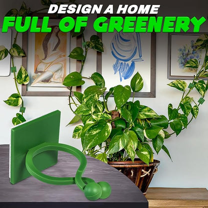 Plant Wall Clips for Climbing Plants 110 Pcs - Pothos Plant Climber Support, Large, Medium, Small Sizes Wall Clips for Support, Strong Self-Adhesive, For Indoor Plants, Cable Management & Plant Holder