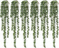 6 Pcs Artificial Succulents Hanging Plants, Fake String of Pearls Greenery Plants, Decoration for Wall, Home, Backdrop, Garden, Indoor and Outdoor