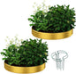 Galvanized Metal Planter Round Raised Garden Bed Kit for Gardening Outdoor Galvanized Planter Outdoor 2PC Gold 3X3X1FT