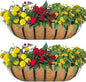 2pack 24-inch Window Sill Window Railing Planters with Cocoa Liner for Outdoor Balconies, Porches, Fences, Patio Railings