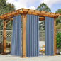 NICETOWN 2 Panels Outdoor Curtains Waterproof Pocket & Back Tab on Top & Bottom, Thermal Insulated Fixed Windproof Outdoor Drapes Privacy for Patio with Rope for Fixed, W52 x L108, Stone Blue
