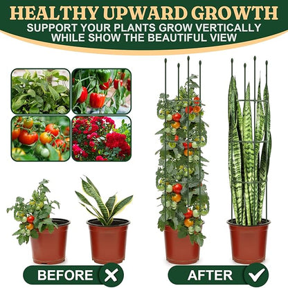 Garden Trellis, Tomato Cage Tall Plant Support Climbing Vines Flowers Stands Cucumber Trellis Plant cage(Tall 55.1 inches，2 Pack)