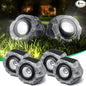 4 Pack Solar Rock Lights Outdoor, Angle Adjustable Solar Lights Outdoor Waterproof, LED Solar Garden Lights, Auto On/Off Landscape Lighting for Yard Pathway Patio Flower Bed - White Glow (Stone Gray)