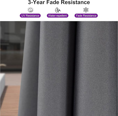 PURPLE LEAF 8' X 8' Patio Umbrella for Pool 7' High Offset Outdoor Cantilever Umbrella Swimming Pool Umbrella with 360°Rotation for Poolside Light Grey