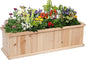 Shine Company Premium Cedar Raised Garden Bed, Planter Box for Vegetables, Flowers, or Herbs 40" L x 12" D x 12" H