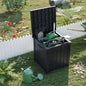 Deck Box, 51 Gallon Black Resin Outdoor Storage with Lockable Lid