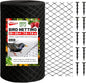Heavy Duty Bird Netting for Garden Protection & Fruit Trees, 25x25 Ft with 10 Stakes – Black Anti-Bird Net for Poultry, Deer, & Squirrel Protection, Durable Nylon Mesh for Garden and Yard Use