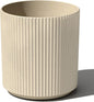 Veradek Round Demi Planter Pots for Indoor/Outdoor Garden Use, Made from Plastic-Concrete Mix with Drainage Holes, Perfect for Small to Large Succulent Plants, Flowers, Modern Interior Plants