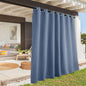 RYB HOME Extra Wide Outdoor Curtains for Patio Waterproof Heavy Duty Thermal Insulated in Summer Full Coverage Privacy for Porch, Cabana & Pergola, W100 x L95, Stone Blue, 1 Panel