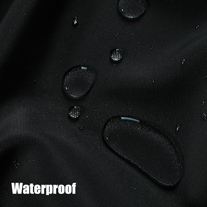 BONZER Outdoor Waterproof Curtains for Patio Wide Grommet Light Filtering Outside Curtains for Gazebo, Porch, Pergola, Pavilion, 1 Panel, 110W x 120L inch, Black