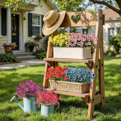Alupssuc 32 Bundles Artificial Flowers for Outdoors Decoration, UV Resistant Silk Faux Floral Spring Fake Plastic Plants Greenery for Outside Indoor Home Garden Porch Window Box Decor, Mix 6 Colors