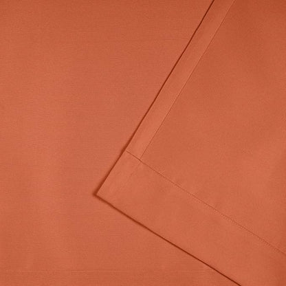 Exclusive Home Cabana Solid Indoor/Outdoor Light Filtering Hook-and-Loop Tab Top Curtain Panel Pair, 54"x120", Mecca Orange