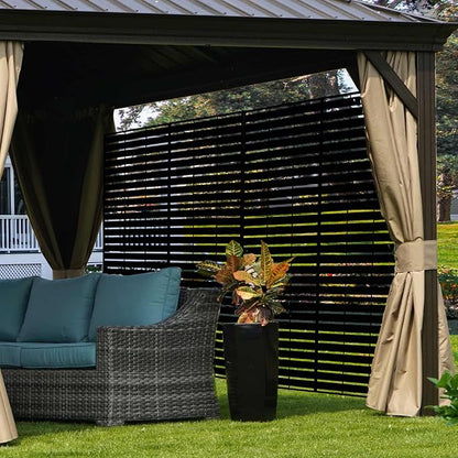 Kozyard Metal Privacy Screen 74" H x 47.2" W Decorative Outdoor Divider - Image 4