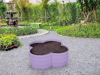 Plant & Plot Galvanized Raised Garden Beds Outdoor // 3×3×1 ft Planter Raised Beds for Gardening, Vegetables, Flowers // Large Metal Garden Box (Lavender) // Patented Tool-Free Design