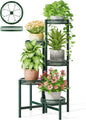 5-Tier Metal Plant Stand Indoor Outdoor, Corner Tall Plant Shelf for Multiple Plants, Foldable Plant Stand, Heavy Duty Flower Stand Holder for House Living Room Balcony Garden Patio -GreenFlower