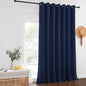 NICETOWN Wide Sliding Door Curtains - Thermal Insulated Drapes, Blackout Window Curtain, Privacy Blind for Living Room & Bedroom (Navy, W100 x L108 inches)