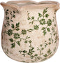 Vintage Ceramic 6.11'' Plant Pots, Decorative Vase for Indoor Garden, Room & Home Decor, Sage Beige