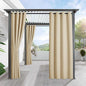 RYB HOME Outdoor Curtains for Patio Waterproof Block Sunlight Thermal Insulated Privacy Assured Thick Outside Curtains for Pergola, Deck, Gazebo, W52 x L108, Biscotti Beige, 1 Panel