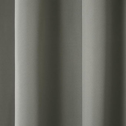 TOWN & COUNTRY BASICS Cabana Solid Heavyweight Indoor Outdoor Curtains, Light Filtering Opacity with Grommet Top, Water Repellent, 2-Pack Set, 54"x108", Medium Grey