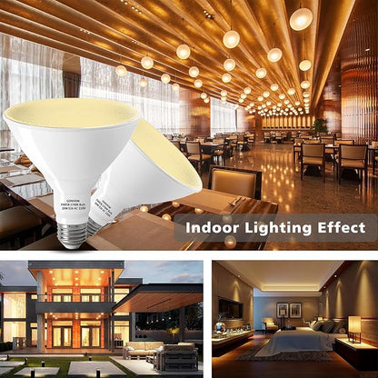 Par38 led Flood Lights Outdoor Light Bulb,Dimmable 1800LM,20W Replace up to 200W,Outdoor Flood Light Bulbs for Backyard,Garage,Porch,Garden,6 Pack 2700K Warm Light