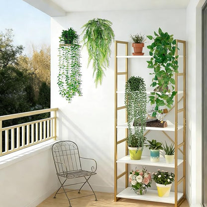 4 Pack Artificial Plants Wall Hanging Fake Plants Indoor for Shelf Boho Faux Eucalyptus Ivy Vine House Plants for Living Room Wall Backdrop Outdoor Decor