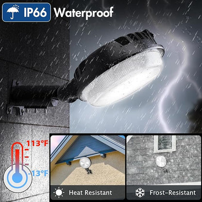 2 Pack 150W LED Barn Light, 20000LM Dusk to Dawn Security Light with 150° Adjustable Angle Photocell, IP66 Waterproof 6500K Daylight Outdoor Lighting for Farmhouse/Yard/Street/Garage