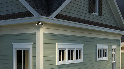 Lithonia Lighting HomeGuard 3-Light LED Outdoor Flood Lights, Outdoor LED Lights, Dusk to Dawn Sensor, Adjustable Lumens, Selectable Color, Round Heads, Dark Bronze (HGX LED 3RH ALO SWW2 120 PE DDB)