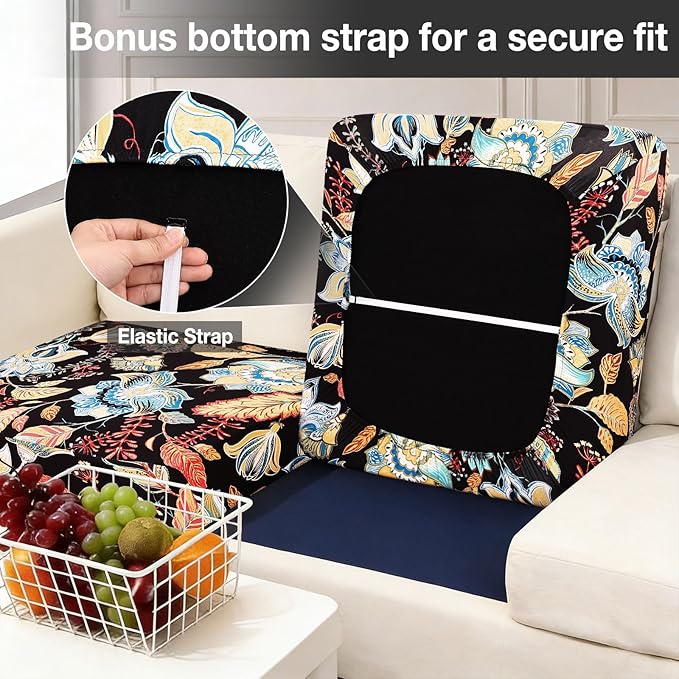 Cushion Covers for Patio Furniture, 14-Piece Stretch Floral Set
