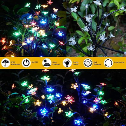 Solar Garden Lights Waterproof, Solar Lights Outdoor Decorative 8Pack,160Led Solar Powered Flowers Garden Decor,Fairy Light for Yard,Pathway,Outside Decorations,Gardening Gifts for Women Mom