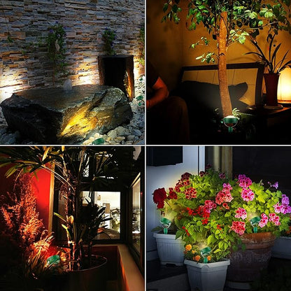 BIGMONAT Cordless Landscape Light Rechargeable, Color Changing Planter Spotlight Indoor Outdoor, RGB Garden Lighting with Remote, Waterproof Halloween Christmas Light for Potted Tree Patio Yard Decor