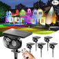 Solar Spot Lights Outdoor Waterproof IP68, RGB Colors Changing Solar Lights with 4 Lighting Modes, Solar Powered Lights Outdoor for Yard Outside Landscape Garden (6Pack)