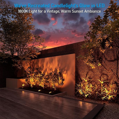 LEONLITE Dia. 4 Inch 5CCT Well Lights Landscape LED In Ground, Shielded Top, 5 Color Temperature Selectable, 12-24V AC/DC CRI90 Low Voltage Garden Landscaping, Oil Rubbed Bronze Aluminum, Pack of 6