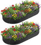 WORKPRO 2PK 8x4x1ft Outdoor Galvanized Raised Garden Bed, Easy Assembly Planter Raised Beds for Vegetable, Flowers, Herbs, Black