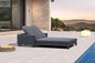PURPLE LEAF Outdoor 2-Person Chaise Lounge with Cushions Patio Sun Chair Adjustable Backrest Reclining Chair for Poolside Moon Basalt