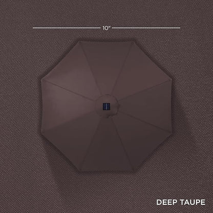 Best Choice Products 10ft Solar Polyester LED Lighted Patio Umbrella w/Tilt Adjustment and UV-Resistant Fabric