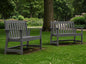 Ciokea 49" Heavy Duty Outdoor Bench Set of 2, HDPE Weatherproof Garden Bench, 2-Person Memorial Benches with 660 Lbs, Waterproof Patio Porch Benches for Outside Business Office Backyard, Dark Grey