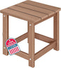 LZRS Adirondack Square Outdoor Side Table for Patio, Pool Composite Patio Table,HDPE End Tables for Backyard,Pool, Indoor Companion, Easy Maintenance & Weather Resistant(Teak)