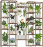 Plant Stand Indoor Tall Hanging Plant Shelf 16 Tiers Large Outdoor Plant Rack for Multiple Plants Wood Plant Holder for Living Room Garden Balcony