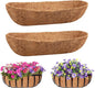 Legigo 2 Pack Trough Coco Liner for Planters- 30 Inch Window Box Liners Coconut Coir Basket Liners, Planter Box Coconut Liner for Window Flower Box Pots, Fence Trough Planter, Wall Planter Basket