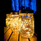 Path Lights: 4-Pack Glass Mason Jar Lights with 30 LEDs and Handles